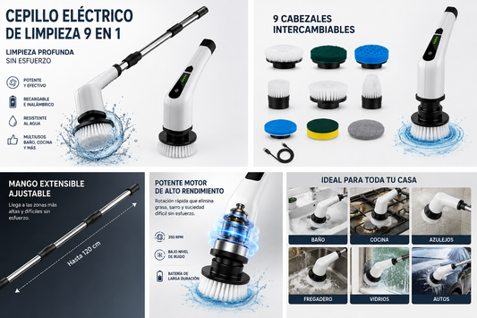 MultiClean™ 9 en 1 | Limpieza Profunda Sin Esfuerzo